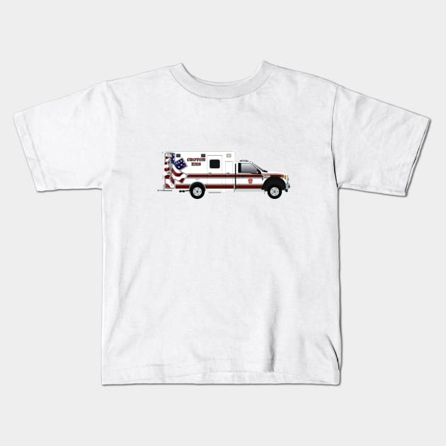 Croton EMS Ambulance Kids T-Shirt by BassFishin